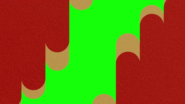 おしゃれでかっこいいトランジション動画素材セット。赤と緑の動画の切り替え効果6点。3種類2パターン。
