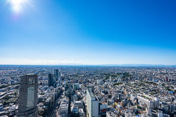 【渋谷スカイより】東京都、都市景観/世田谷区の街並み