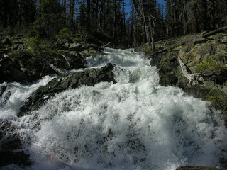 waterfall in the mountains
