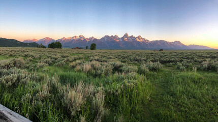sunrise on mountains 