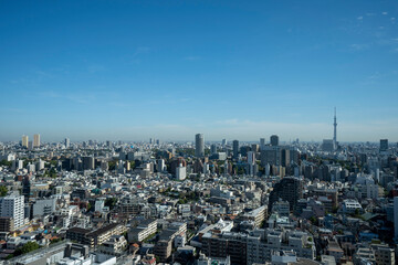 Obraz premium 【文京シビックセンターより】東京都内、都市景観/上野・日暮里方面