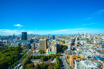 Fototapeta premium 【文京シビックセンターより】東京都内、都市景観/新宿・副都心方面