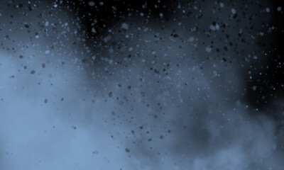 Dusty Carolina color smoke on black background