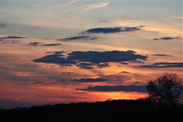 Semi cloudy sunset