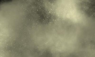 Obraz premium Light yellow color smoke on black background