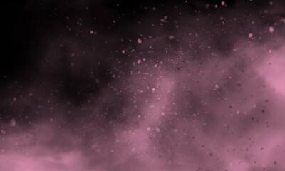 Lipstick color smoke on black background