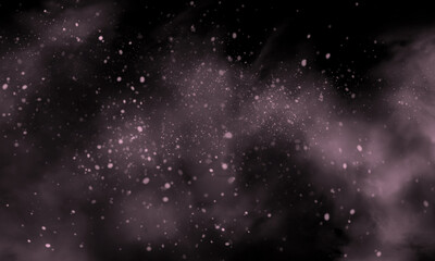 Petal color smoke on black background