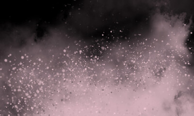 Pink color smoke on black background