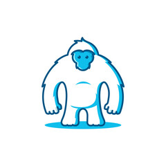 Simple illustration logo of a yeti
