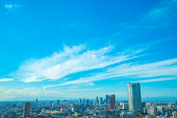 Obraz premium 【東京タワーより】東京都内、都市景観/六本木、渋谷方面