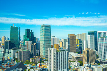 Fototapeta premium 【東京タワーより】東京都内、都市景観/虎ノ門方面