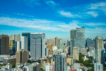 Fototapeta premium 【東京タワーより】東京都内、都市景観/新橋・汐留方面