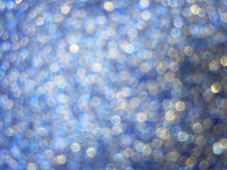 Abstract textural defocus lights bokeh blue background