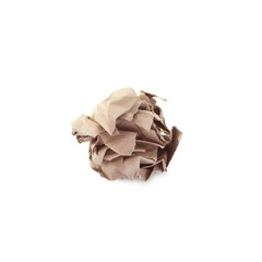 Crumpled paper on white background