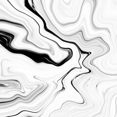 Abstract marble texture. Black and white background. Handmade technique.