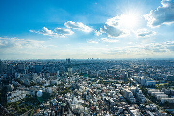 Obraz premium 【恵比寿ガーデンプレイスより】都内景観・眺望・世田谷区の街並み