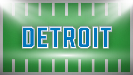 Detroit vector, sports style text.