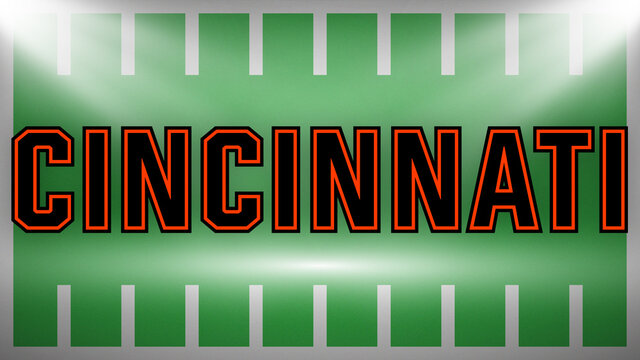 Cincinnati vector, sports style text.