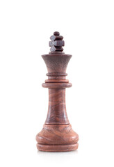 A chess king pawn on white background