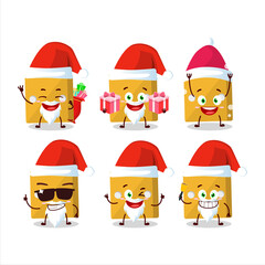 Santa Claus emoticons with yellow dice cartoon character