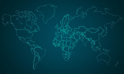 World map technology business background.