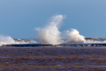 Heavy waves on Lake Michigan