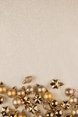 Christmas mockup in gold and white colors