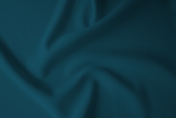 Abstract blue rippled clothes background .