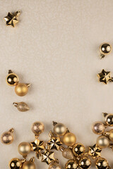 Christmas mockup in gold and white colors