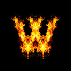 Fire letter W.