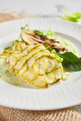 Fish with Cucumber Scales and Cabbage Steak