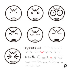 hand-drawn facial expression icon_06_d