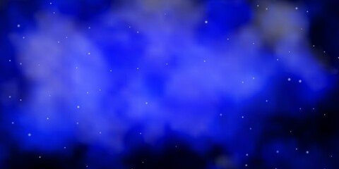 Dark BLUE vector texture with beautiful stars.