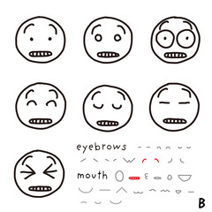hand-drawn facial expression icon_07_b