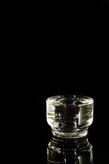 Water in transparent glass