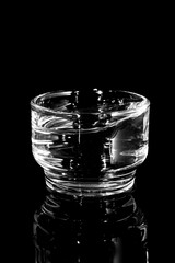 Water in transparent glass