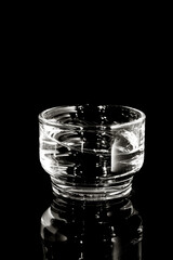 Water in transparent glass