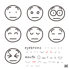 hand-drawn facial expression icon_07_h