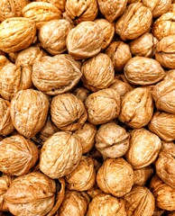 Full frame of group of nuts