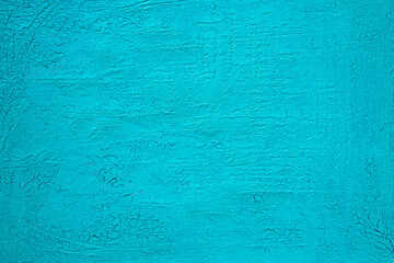 Obraz premium Turquoise vintage background, abstract texture, old oil canvas.