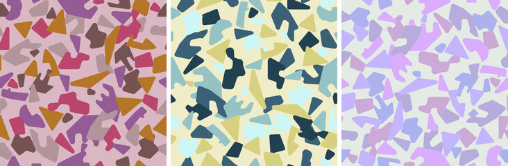 Multicolour stone terrazzo texture. Vector abstract seamless  pattern .design for web and print use. Ideal for fabric and wrapping paper.