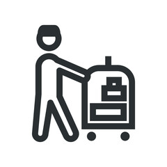 Luggage cart icon