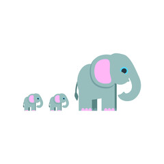 elephant vector, wild animals in the forest