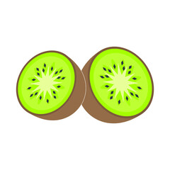 Obraz premium kiwi fruit vector in the garden