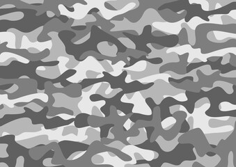 迷彩 模様 パターン テキスタイル 背景 イラスト　白 黒 グレー