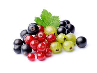 Sweet berries with leaves