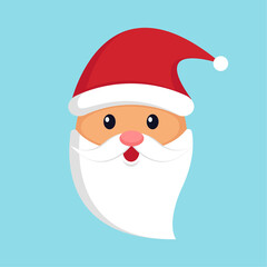 Santa claus icon. Vector Illustation