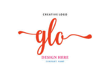 Obraz na płótnie Canvas GLO lettering logo is simple, easy to understand and authoritative