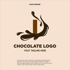 Letter I Chocolate logo template design in Vector illustration