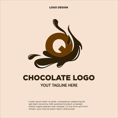 Letter Q Chocolate logo template design in Vector illustration